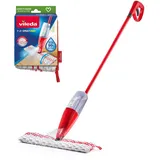 Vileda 1.2 Spray Max System Bodenwischer mit Sprühkopf, mit 2 wiederverwendbaren Mikrofasertüchern, ohne Eimer, für alle Böden, nachhaltiges Wischsystem, Vileda Love it clean