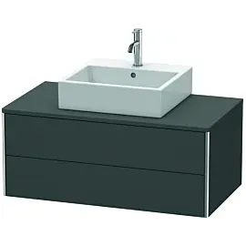 Duravit XSquare Waschtischunterschrank, 2 Schubkästen, Graphit Matt