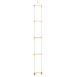Kinder-Strickleiter Massivholz und PE 30x168 cm