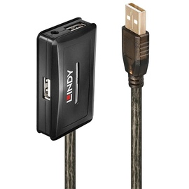 Lindy USB 2.0 USB-A Stecker, USB-A Buchse, USB-A Buchse, USB-A Buchse, USB-A Buchse 10.00m