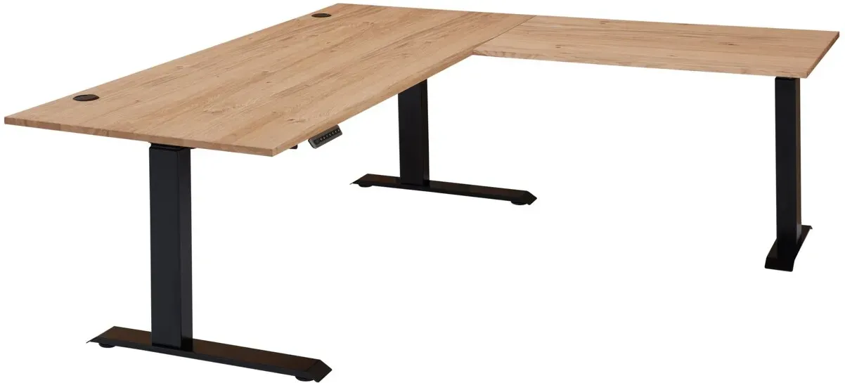 Linea Natura E-Eckschreibtisch Melamin SONOS - B/H/T ca. 185,00x64,00x177,00
