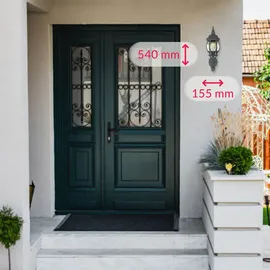 Licht-Erlebnisse Außen Wandlampe (B)15.5 x H:54 cm Laterne nostalgisch Rustikale Außenleuchte Wand Grau IP23 Garten Haus - Gr.: onesize