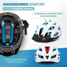 Fischer Fahrradhelm Urban Plus Atlanta S/M weiß schwarz
