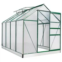 Brast Gewächshaus Alu Grün HKP 6 mm 4,75 m2