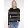 HaILY’S Rundhalspullover "LS P SK Li44ka", Damen, Gr. XL, schwarz (schwarz, beige stripe), Strick, Obermaterial: 83% Polyester, 17% Viskose, gestreift, normal, Rundhals, Pullover Rundhalspullover