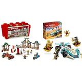 LEGO NINJAGO Kreative Ninja Steinebox, Spielzeug Aufbewahrungskiste & NINJAGO Zanes Drachenpower-Spinjitzu-Rennwagen