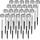 casativo-lighting Wegeleuchte Solar 10,0 cm 24er Set Dämmerungssensor Silber