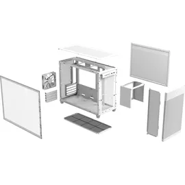 Asus Prime AP201 Tempered Glass MicroATX Gehäuse weiß