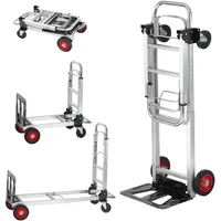 Vevor 2-in-1 Sackkarre Klappbar 113/181kg Tragfähigkeit Transportkarre Aluminiumlegierung ⇋