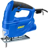 Kinzo Stichsäge - 230V - 400W - mit Staubabsaugung - Schutzblatt - Verschiedene Materialien - Holz bis zu 65 mm - Metall bis zu 6 mm - Blau, 8711252064161