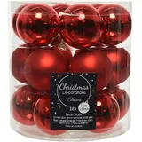 Kaemingk Weihnachtsbaumkugeln Glas 4 cm weihnachtsrot 18 Stück