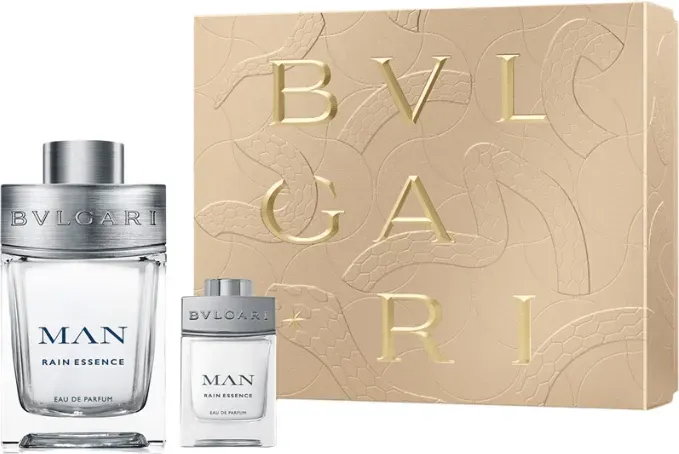 Bvlgari Man Rain Essence Duft-Geschenkset für Herren - EDP 100 ml + EDP 15 ml (2025 Edition)