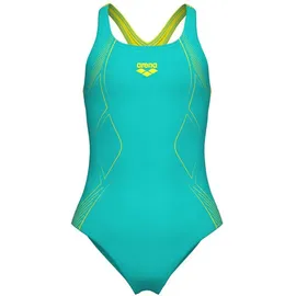 Arena Graphic Swim Pro Back Badeanzug Blau/Gelb 164