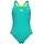 Arena Graphic Swim Pro Back Badeanzug Blau/Gelb 164