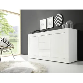 Home Affaire Sideboard Basic 160 x 86 x 43 cm Weiß hochglanz