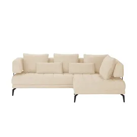 Switch Eckcouch Flachgewebe 2-Sitzer Creme