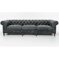 JVmoebel Chesterfield-Sofa, Chesterfield 3+2+1 Sitzer Garnitur Sofa Couch grau