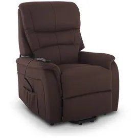 RABURG Fernsehsessel mit Aufstehhilfe, Relaxsessel mit 2 Motoren 120 kg belastbar, Mikrofaser, Dunkelbraun,