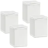 SO-TECH® Möbelfuß QUEBEC weiß, höhenverstellbare Möbelbeine aus Aluminium, (4-St), Höhe 60 mm (10 mm) 40 x 40 mm, passend für feststehende Möbel weiß 4 cm x 6 cm x 4 cm