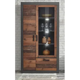 furn.design Vitrine Ward 97 x 201 cm Beige/Grau