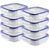 GRIZZLY Frischhaltedosen Set braun 8 x 0,35 l