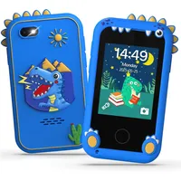 Fippesax Kinder Handy Smartphone Spielzeug, Kinderkamera 2,8" Handy für Mädchen Jungen, 20 lernspiele, Dualkamera, 8GB SD Karte, MP3 Player 3-9 Jahre, Blau