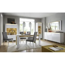 Möbel Kraft Vitrine 110,4 x 169 x 40 cm Weiß