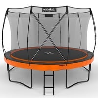 Kinetic Sports Trampolin 'Ultimate Pro' für Kinder und Erwachsene – Kürbis-Design, AirMAXX Sprungtuch, mit Leiter, Fieberglas,