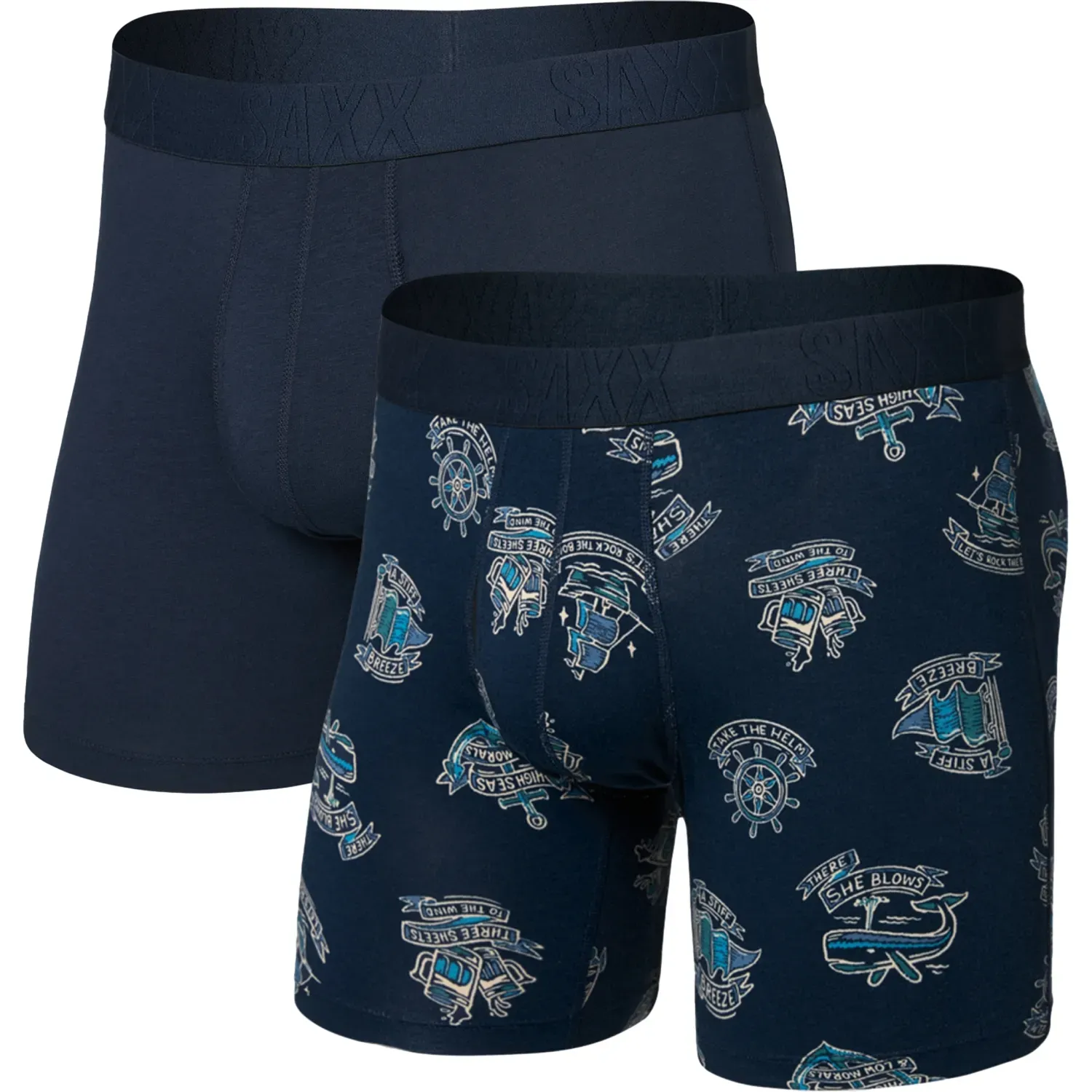SAXX Boxershorts Cooling Cotton, 2er Pack, dunkelblau