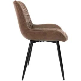 ML-Design 4er Set Esszimmerstühle Wohnzimmerstühle Küchenstuhl Braun, PU-Kunstleder