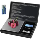 elzle Küchenwaage Digital, Hochpräzise 0.01g-500g, Feinwaage Küchenwaage mit LCD Display für Küche, Schmuck, Backen, Kochen. (2 Batterien Inklusive)