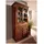 Massivmoebel24 Vitrine Akazie 95 x 50 x 195 cm Braun