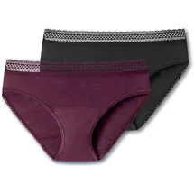 SCHIESSER Periodenslip 2 St. Bunt/Schwarz 34-36