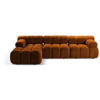 Micadoni Ecksofa Bellis, modular 4-Sitzer orange