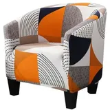 Bedruckter Sesselbezug Mit Geometrischem Muster, Relax-club-sofabezug, Badewannenstuhlbezug, Dehnbarer Polyester-sesselbezug Fdc