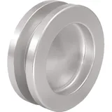 KWS Muschelgriff-Paar rund, ø 65mm, für TS 8-10 / 38-45mm, Aluminium silber eloxiert