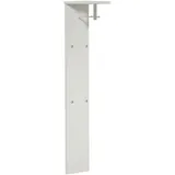 MODERANO Garderobenpaneel Weiß, Chrom, Metall, Holzwerkstoff, 33x167x31 cm, Aufhängemöglichkeit, Garderobe, Garderobenpaneele, Garderobenpaneele