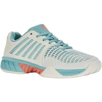 K-Swiss Performance Damen Express Light 3 Tennis Shoe, Blanc de Blanc/Nile Blue/Desert Flower, 41.5 EU