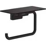 Hansgrohe AddStoris Papierrollenhalter mit Ablage, mattschwarz,