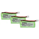 EXTENSILO 3x Akku kompatibel mit Siemens Gigaset Q063, AS160, AS150 TRIO, C240 schnurlos Festnetz Telefon (850 mAh, 2,4 V, NiMH)