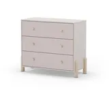 CaliCosy Kinderkleiderschrank Enola 40 x 80 x 90 cm Holz lackiert beige