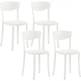 Beliani Gartenstühle 4er-Set 42 x 80 x 40 cm weiß