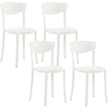 Beliani Gartenstühle 4er-Set 42 x 80 x 40 cm weiß