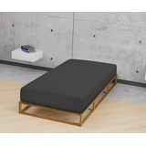 biberna Spannbetttuch Feinbiber in titanium 1x 140x200 cm | Gr.: 140 x 200