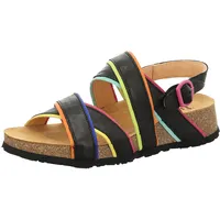 THINK! Koak chromfrei gegerbte nachhaltige Sandale SCHWARZ/KOMBI 0000