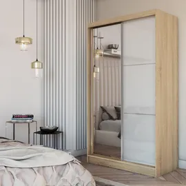 masseno Schwebetürenschrank VITALE 120 x 216 x 61 cm Braun