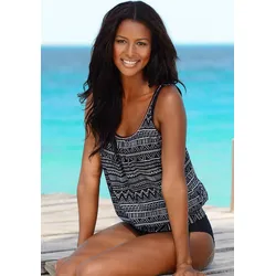 Oversize-Tankini, im angesagten Ethno-Look, Gr. 38 - N-Gr, schwarz, , 368507-38 N-Gr