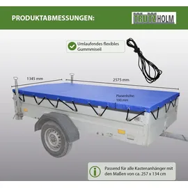 Baumarktplus Anhängerplane 2575 x 1345 x 100 mm