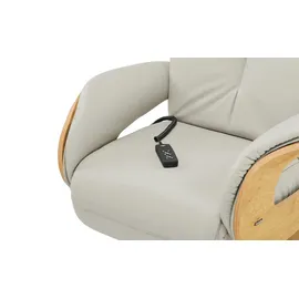 HIMOLLA Relaxsessel 7818 Leder 75 x 108 x 84 cm Grau elektrisch