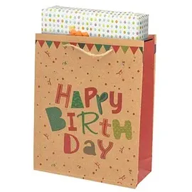 IDENA Geschenktüte Geburtstag 18,0 x 23,0 cm 1 St. Mehrfarbig